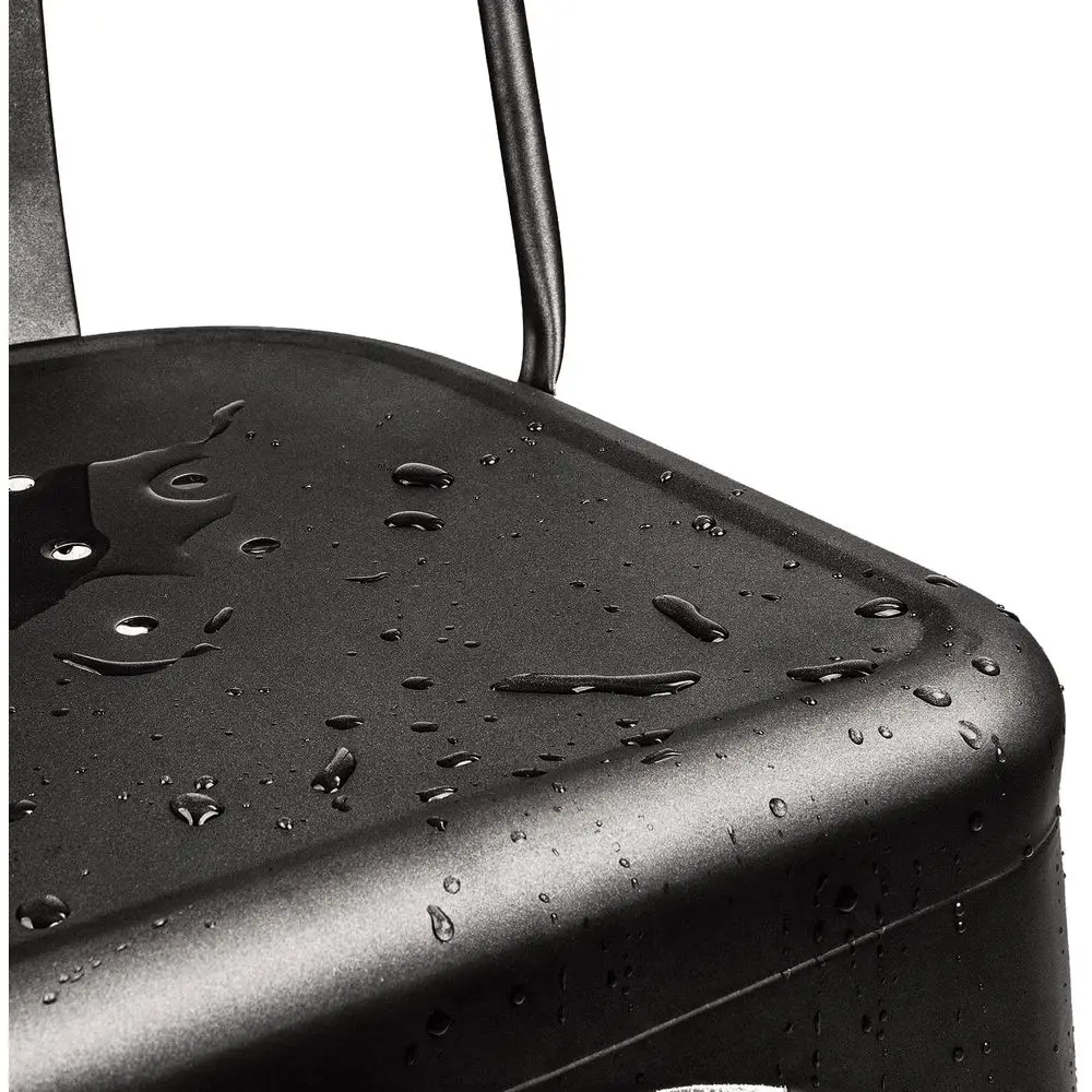 

Metal Dining Chairs Indoor Outdoor Use Stackable Tolix Industrial Metal Chairs Set of 4 for Kitchen, Dining Room, Bistro and Ca