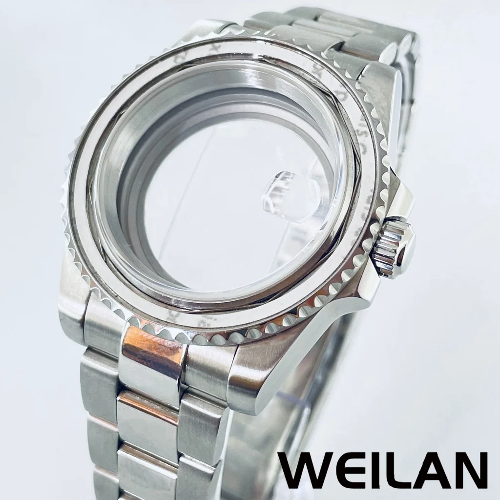 غواص 40 مللي متر ساعة الحال بالنسبة SUB GMT ساعة Mod NH34 NH35 NH36 NH73 NH38 NH39 NH70 NH72 904L سوار الياقوت الكريستال #4