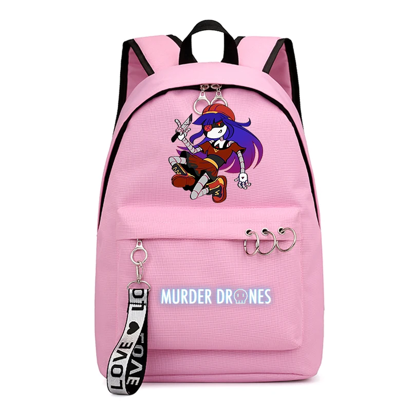 

Murder Drones Cartoon Print Backpack Students Outdoor Bags Girls Boys Schoolbag Women Fashion Travel Backpacks Anime Bag Mochila