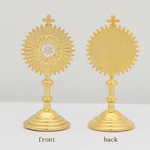 Patung Komuni Kristen Katolik Emas Yesus Hominum Salvator Dekorasi Meja Kantor Rumah Patung Salib Hadiah Agama 8 penjualan terbaik komuni pertama - №