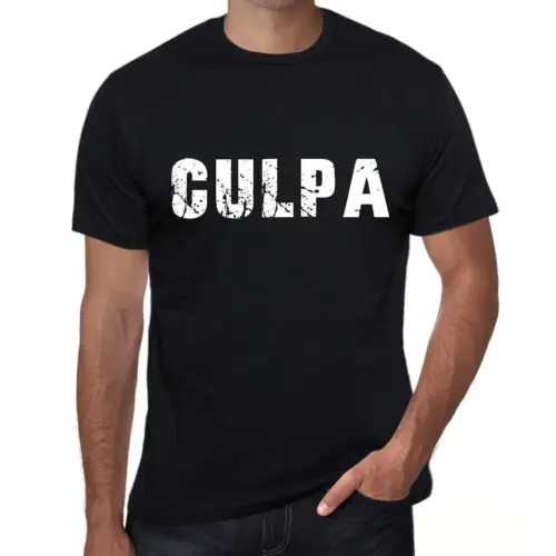 ULTRABASIC Homme Tee-Shirt Culpa Culpa T-Shirt Graphique Éco-Responsable