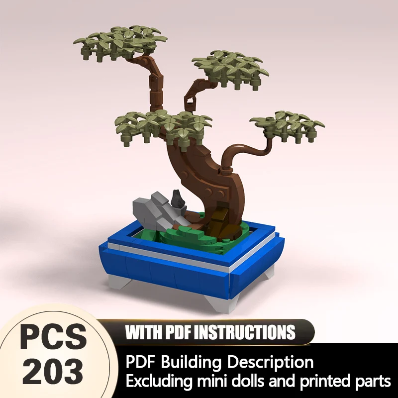 

Creators Plant Series Model MOC Building Bricks Small Bonsai Tree Modular Technology Gifts Holiday Assemble Children Toys Suit