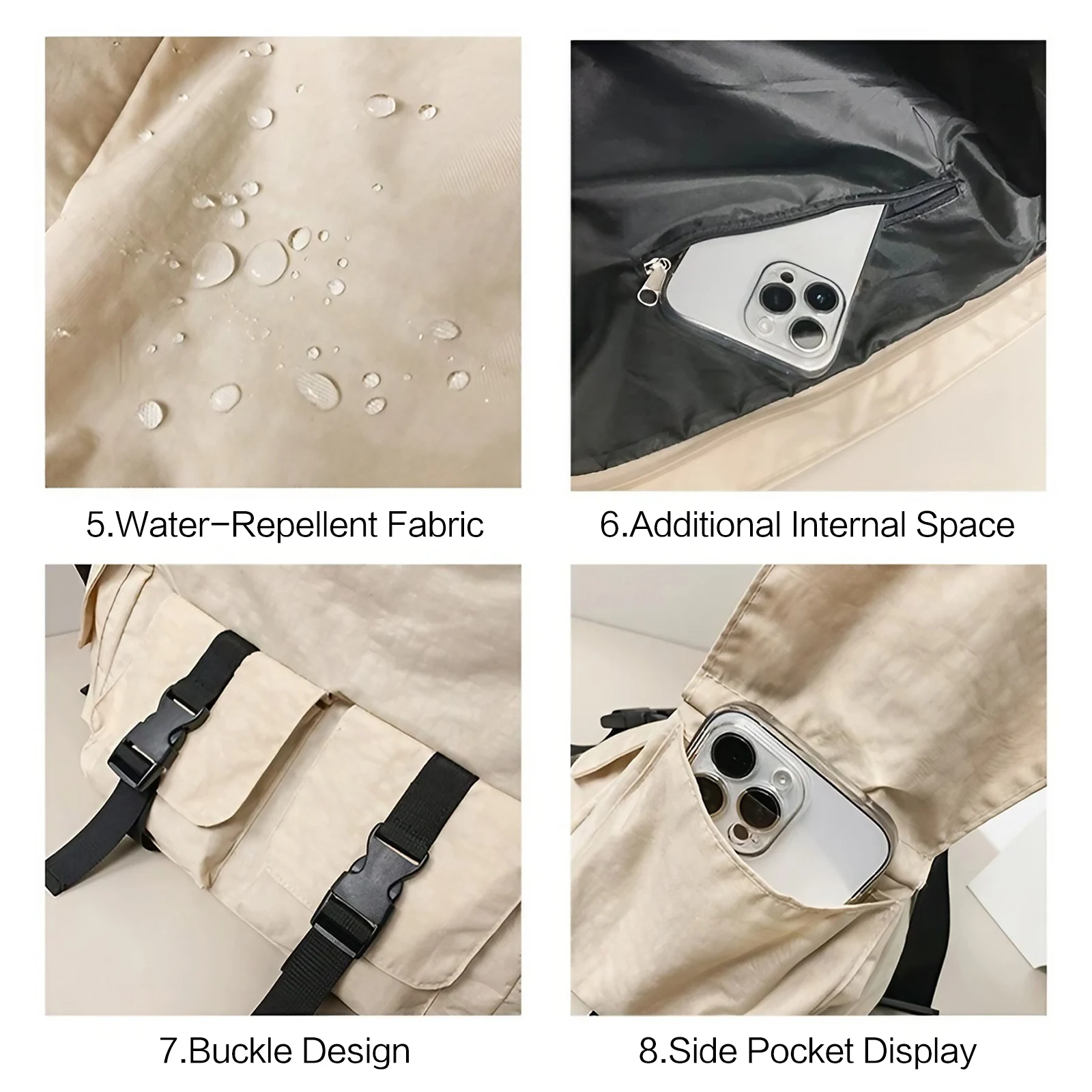 حقيبة كتف كروس عصرية خفيفة الوزن للطلاب أثناء التنقل أثناء الترفيه للاستخدام اليومي حقيبة ساعي البريد للرجال #3