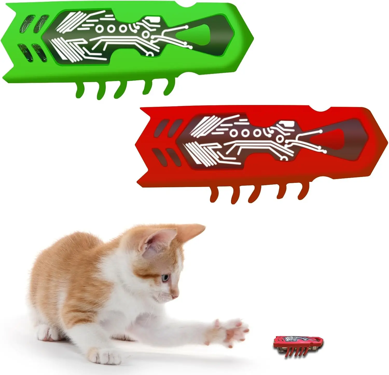 Interactive Electric Bug Toy for Cats Auto Flip Escape Obstacle Mode Vibrating Beetle for Kitten Exercise Chase Play Training