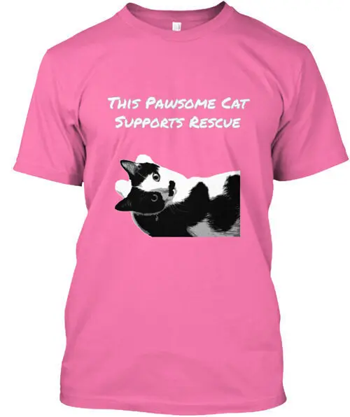 Charlies Fund Pawsome Cat Campaign T-Shirt Made in the USA Size S to 5XLAnime Summer Y2K Cartoon Printing 