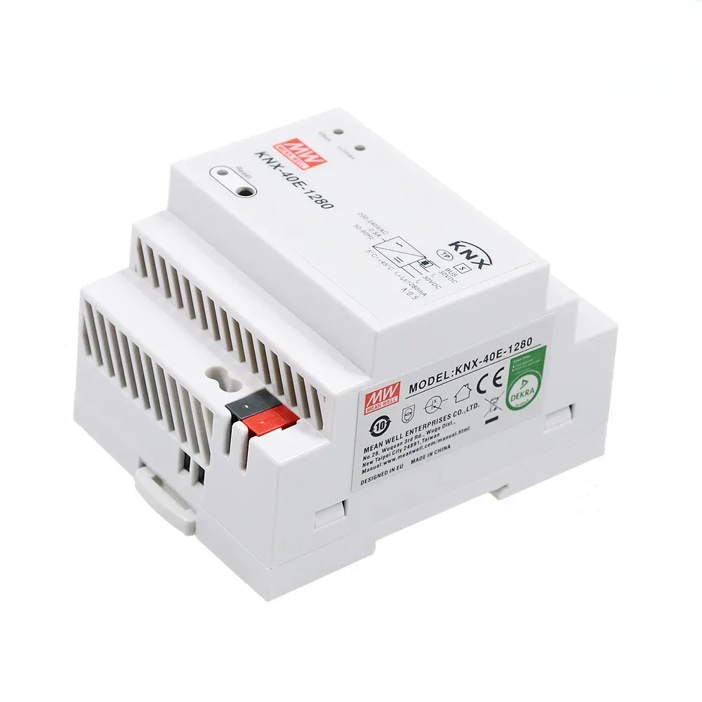 

MEAN WELL KNX-40E-1280 180-264VAC 1280mA 30V 38.4W Integrated Choke KNX Switching Power Supply for TP1-256 Smart Home Control
