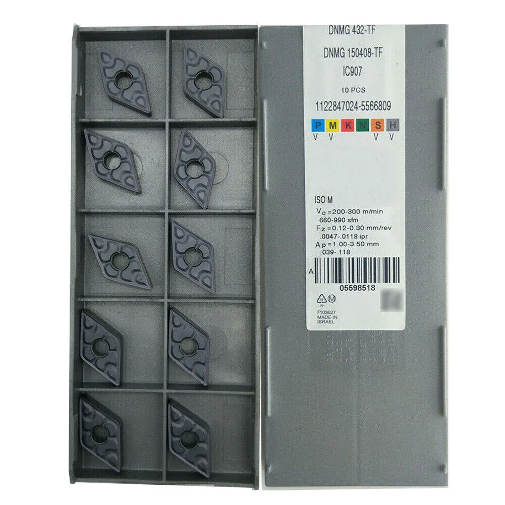 DNMG150408 Carbide Insert Durability IC Pcs Turning Inserts DNMG TF Blade Shape User Friendly Tight Tolerances