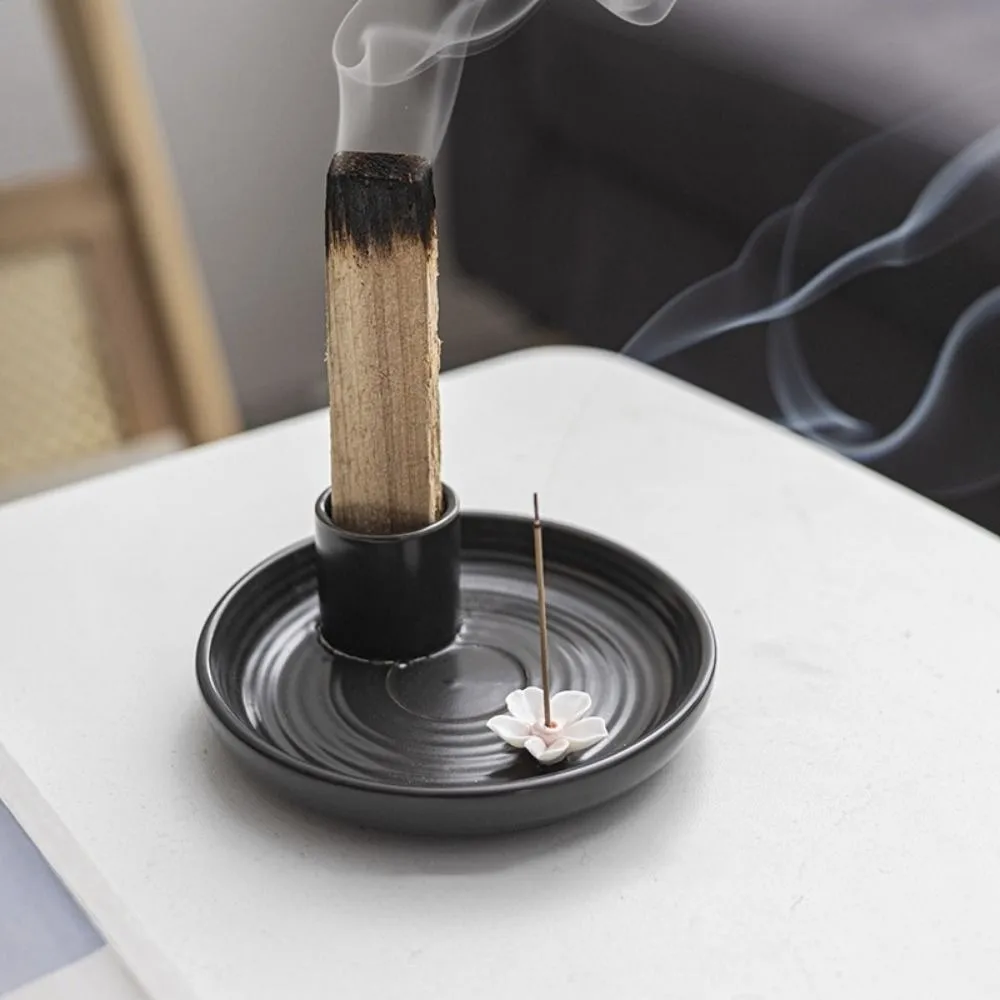 

Multifunctional Ceramic Incense Burner Candles Holder 3 in 1 Incense Stick Holder Home Decor Censer Proof Smudging Stand