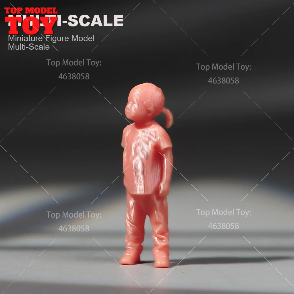 Beschilderde Miniaturen 1/64 1/43 1/87 Schattige Kleine Meisje Jongen Schooljongen Scène Figuur Poppen Ongeverfd Model Voor Auto ‘S Voertuigen Speelgoed