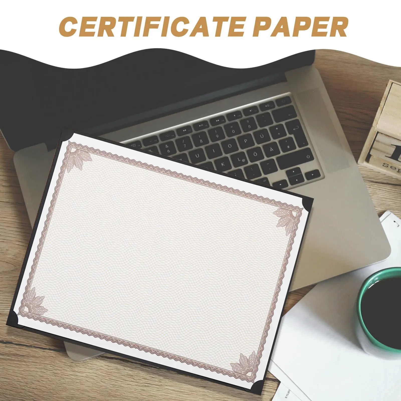 10 Pcs Blank Certificate Paper A4 Printable Writable Diploma Honor Inner Paper Smooth Edge Rounded Corner Storage Use