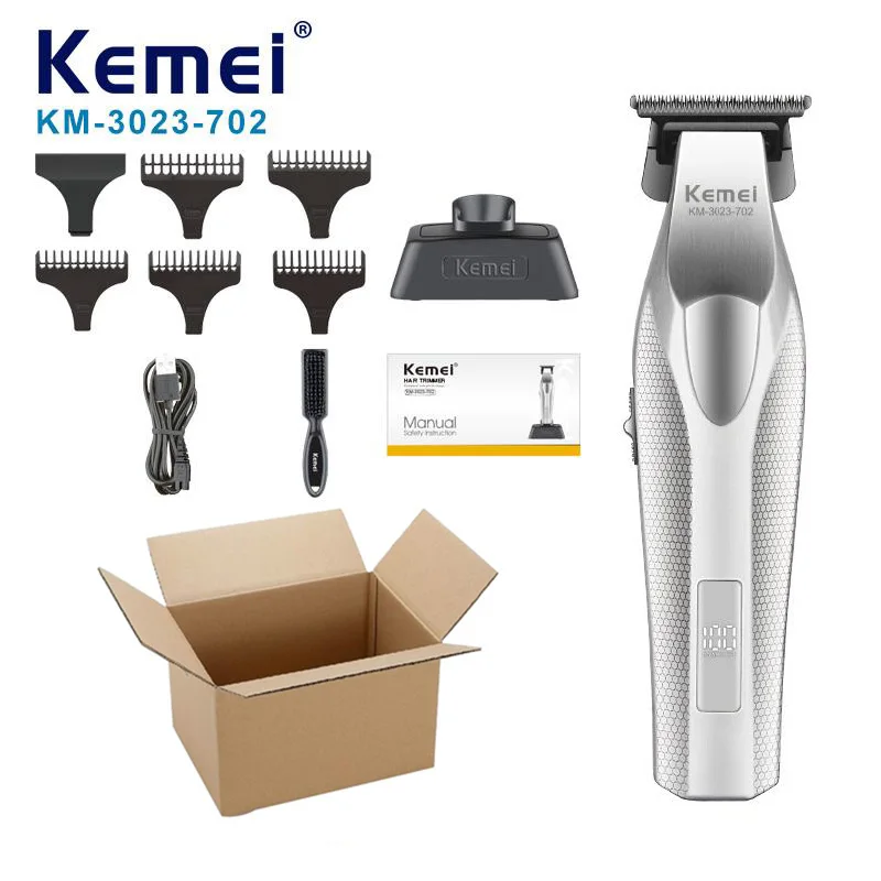 Kemei Haarschneider, professioneller Haarschneider, elektrische Haarschneidemaschine, wiederaufladbarer Haarschneider, 0 mm Trimmer für Männer, KM-3023-702 – Detail 9
