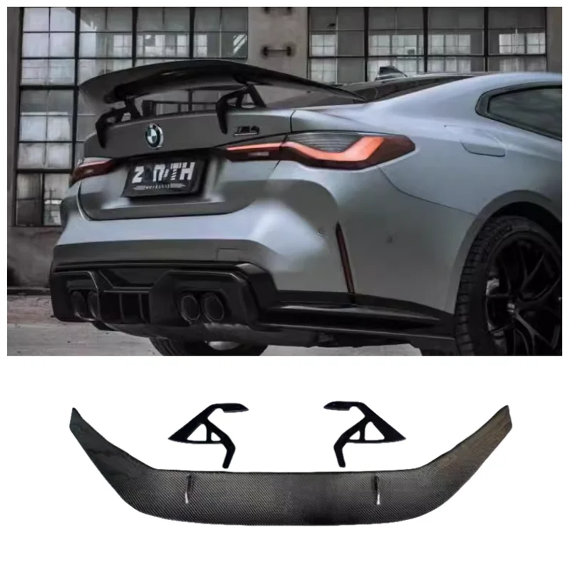 

For BMW M4 G82 G22 2020 2021 2022 2023 2024 High Quality Carbon Fiber Car Rear Bumper Trunk Lip Spoiler Wing