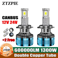 ZTZPIE 6000K HB3 HB4 9005 9006 H1 H7 H4 H11 9012 H13 9004 Bulb Canbus Led Lamp CSP 7750 Power Car Headlight Light 1300W 600000LM