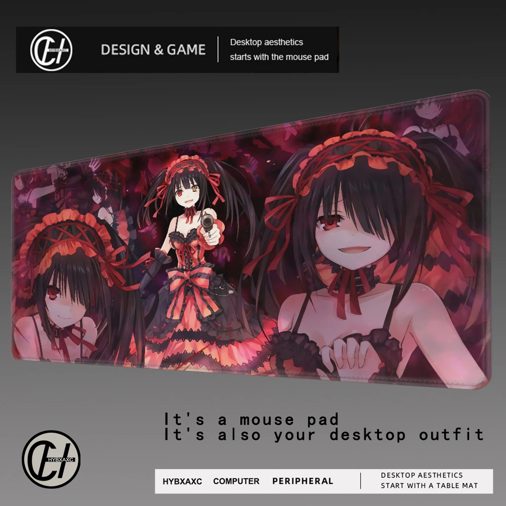 

Tokisaki Kurumi Large Mouse Pad Date A Live Mouse Pad Laptops Gaming Accessories Keyboard Desktop PC Gamer Anime Rubber Mousepad