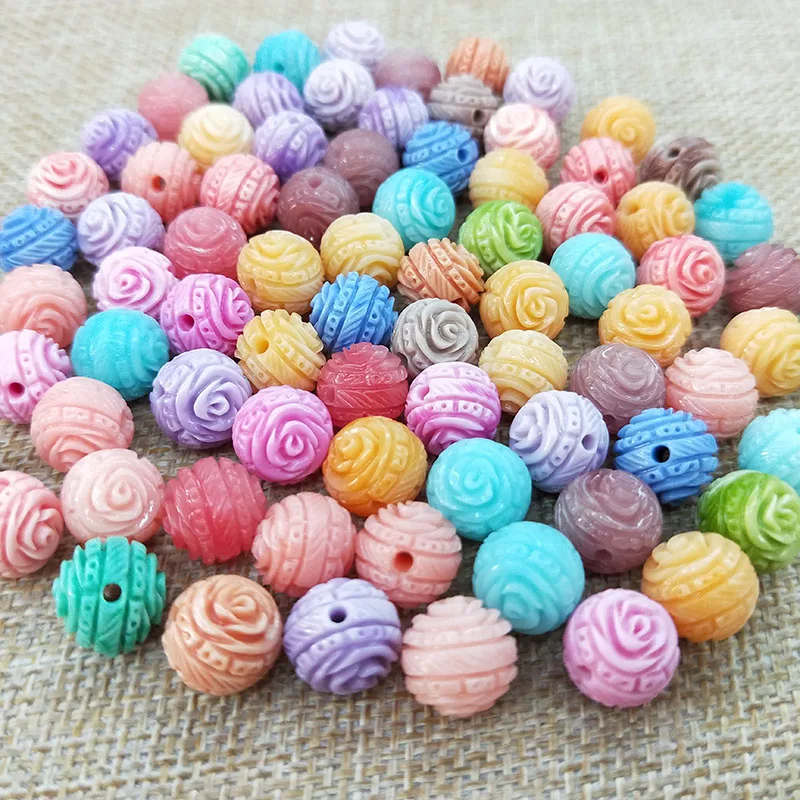 Buddha Head Coral Beads For Jewelry Making Necklace Bracelet 15X10mm Colorful Artificial Coral Bilateral DIY Beads Wholesale