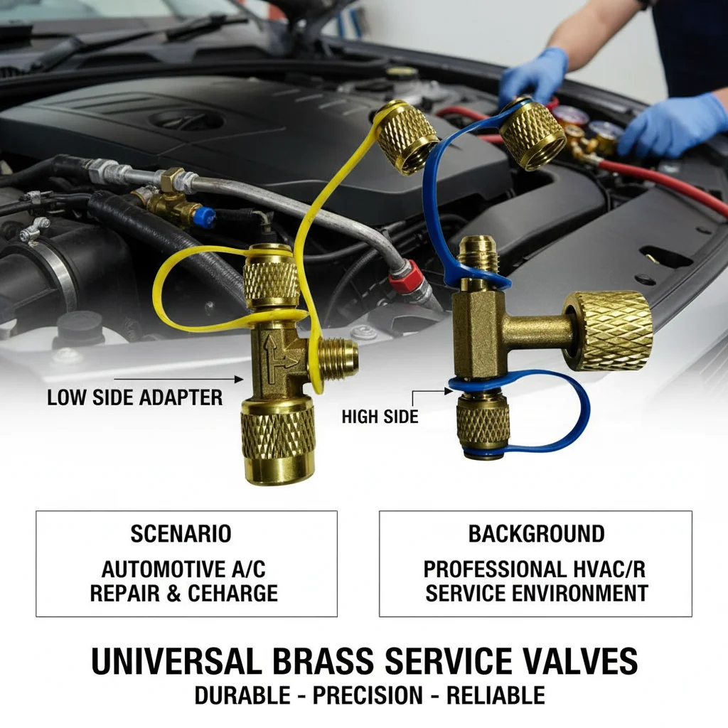 

Three Way Conversion Valve for Refrigeration Air Conditioning Accessories Interface Joint Valve Refrigerant Product