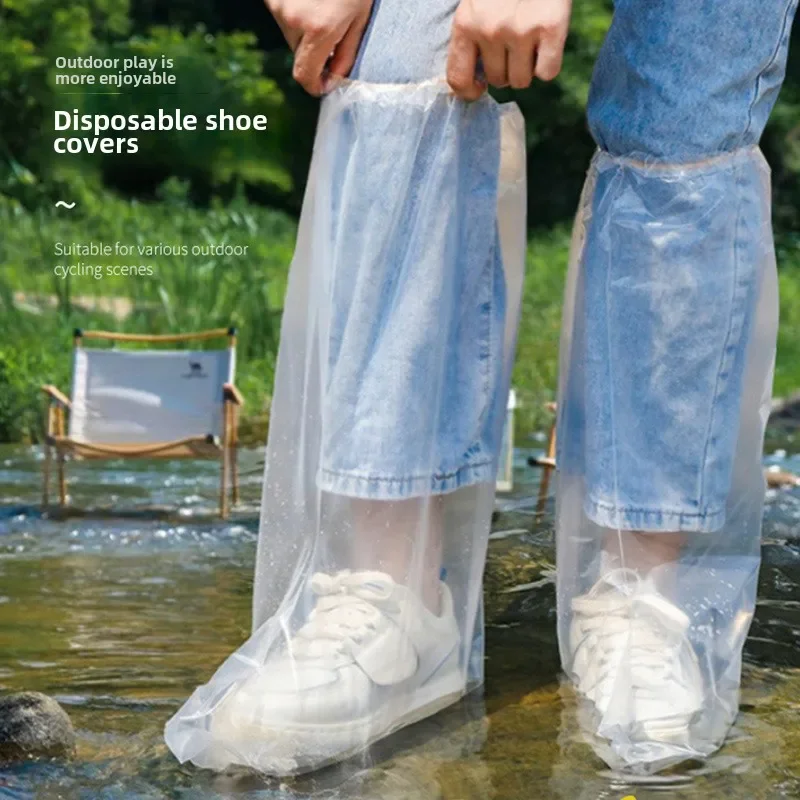 

Disposable Shoe Cover Waterproof Anti Slip Rain Shoe Cover Thickened Wear-resistant Transparent Plastic Children's Shoe Cover