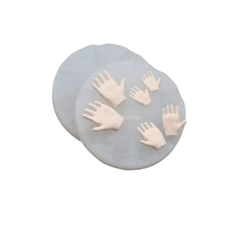Ultralight Clay Q Version Doll Palm Silicone Mold DIY Polymer Clay Animation Cartoon Character Accessorie Hand Shape Making Tool