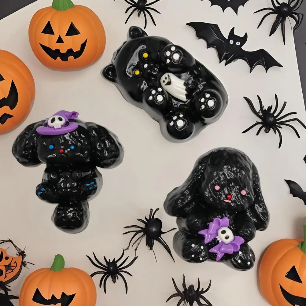 Forma brinquedo reunindo dos desenhos animados cão coelho alívio do estresse brinquedo para crianças adultos macio tpr bola brinquedo fidget halloween animal squeeze