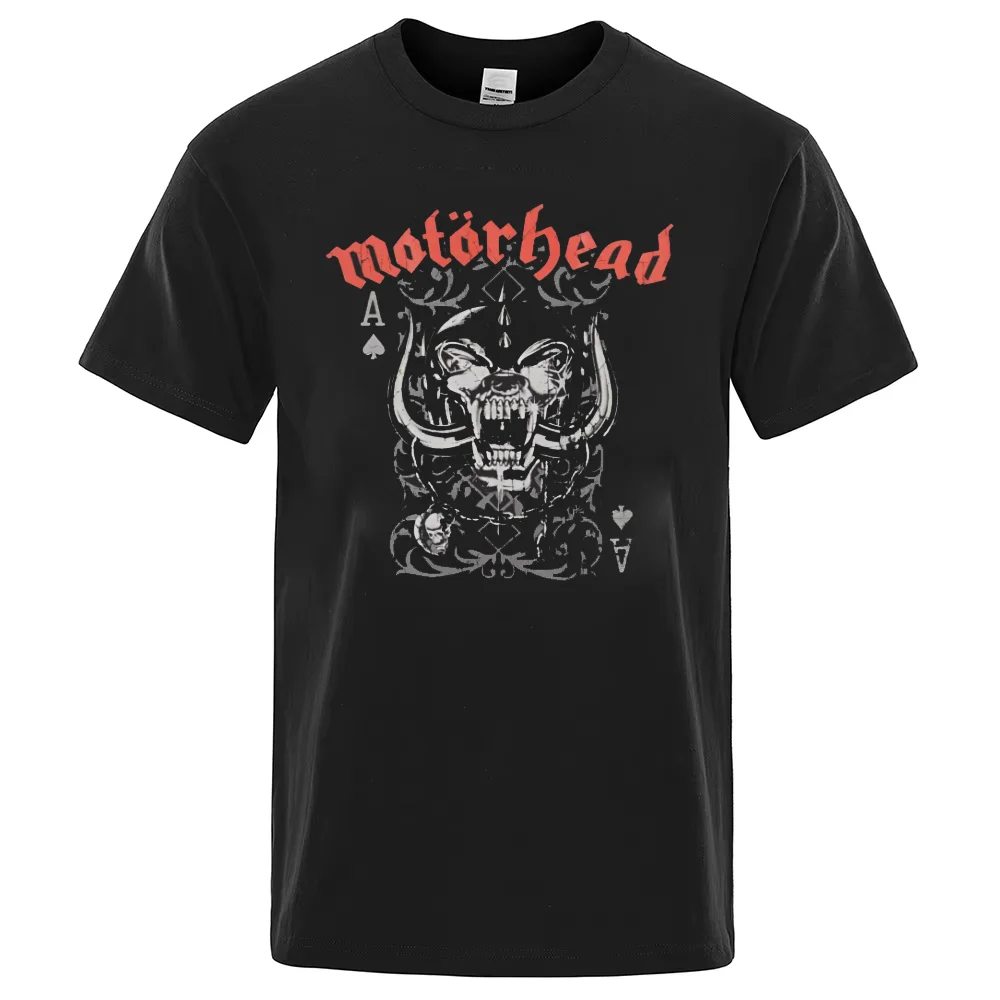 

Лето 2022, мужская футболка с принтом из 100% чистого хлопка в британском стиле рок-метал группы MOTORHEADDED, новинка, с коротким рукавом и круглым воротником
