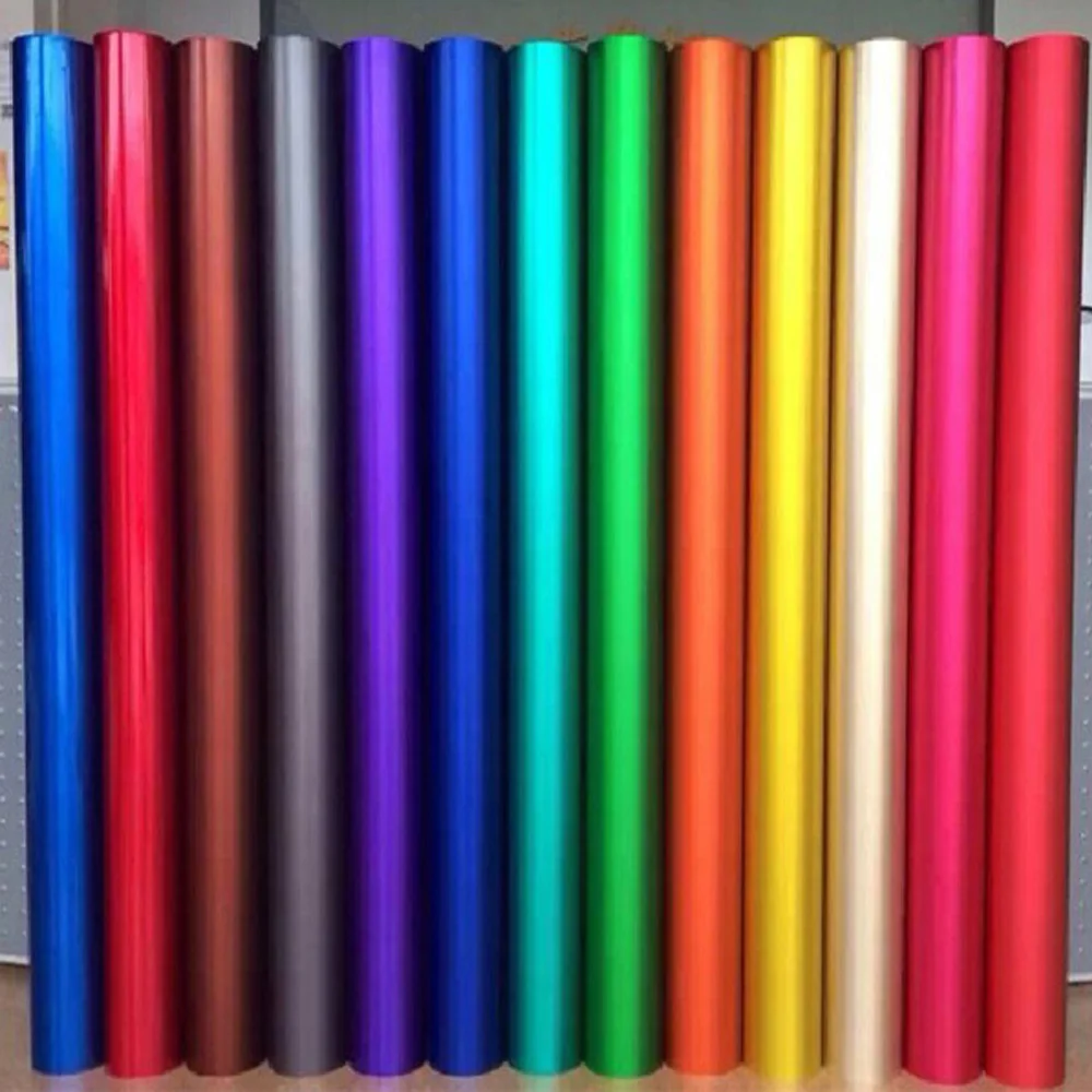 Car Styling Polymeric PVC Matte Chrome Vinyl Car Wraps Sticker Color Changing Car Sticker With Air Bubble