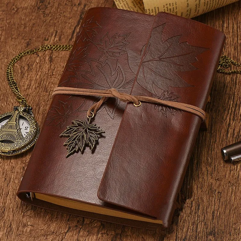 A7/A6/A5 Travelers Vintage Notebook PU Leather Blank Kraft Diary Note Book Journal Sketchbook Stationery School Office Supplies