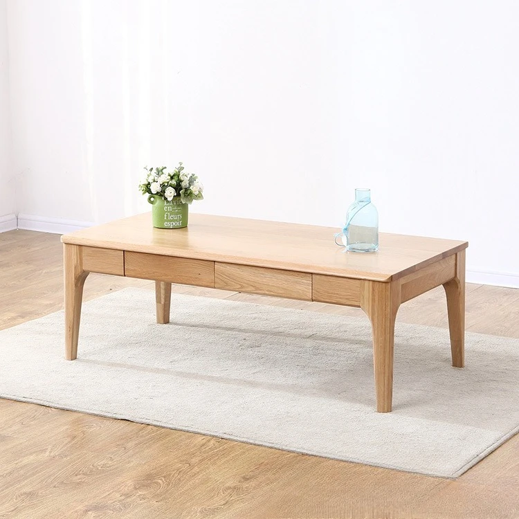 Large storage four drawers solid wood coffee table coffee table simple living room furniture tea table