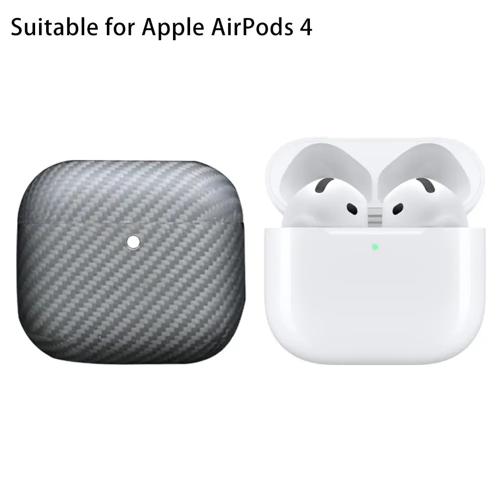 For Apple AirPods 4 Kevlar Fiber Protective Case With Fine Grain 600D Bluetooth 4th Generation Ultra-thin Anti Drop Shell