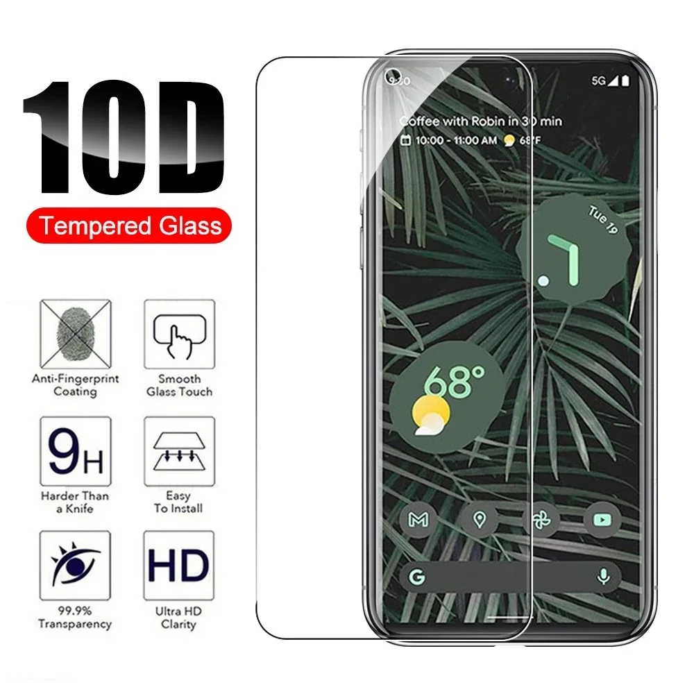 Tempered Glass Screen for Google Pixel 7 7 Pro 6a 6 6 Pro Screen Protector HD Scratch Resistant Full Screen Tempered Film