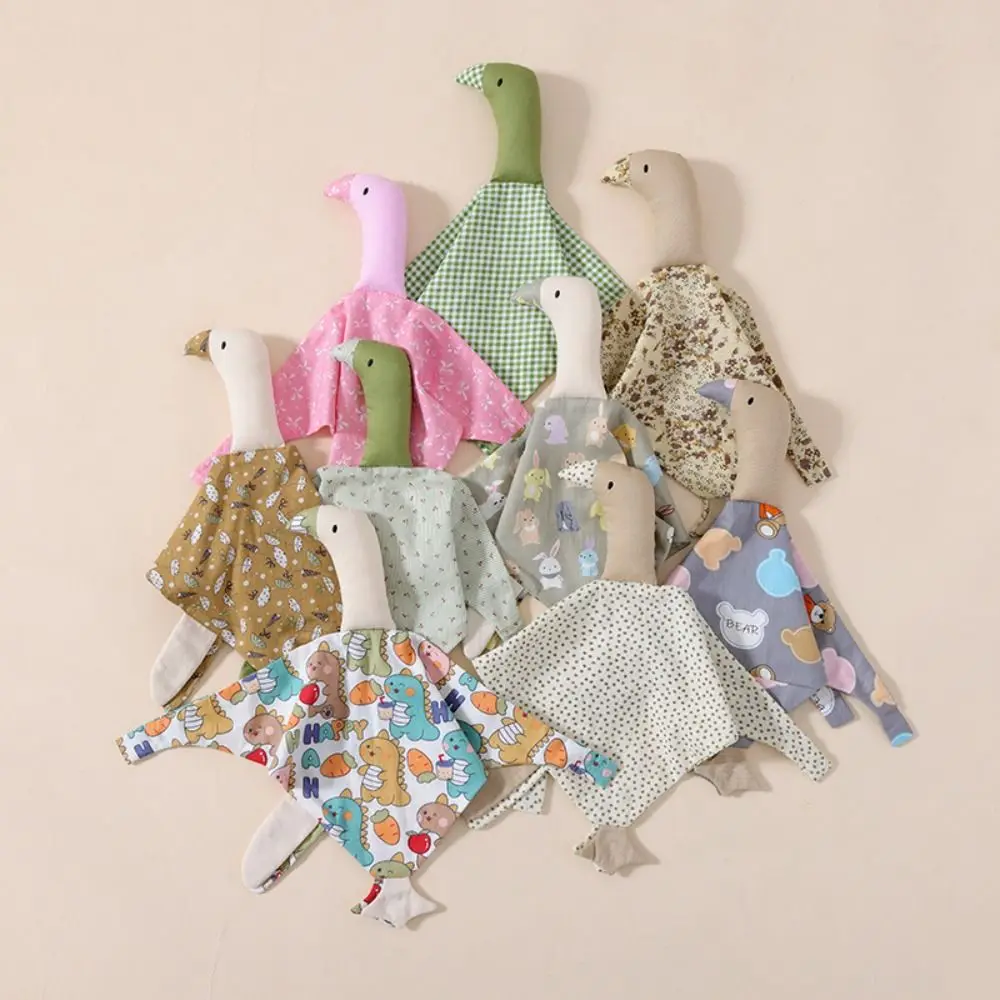 Pure Cotton Goose Baby Sleeping Dolls Soothing Pillow Interactive Newborn Saliva Towel Ornaments Stuffed Doll