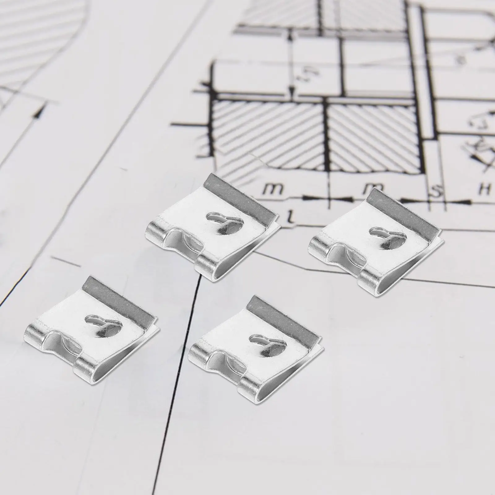 100Pcs Nut Clip U-Shaped Clamp Nuts Precision Metal Fasteners for Car Interior Trim Panels Door Seats Automotive Body Panel