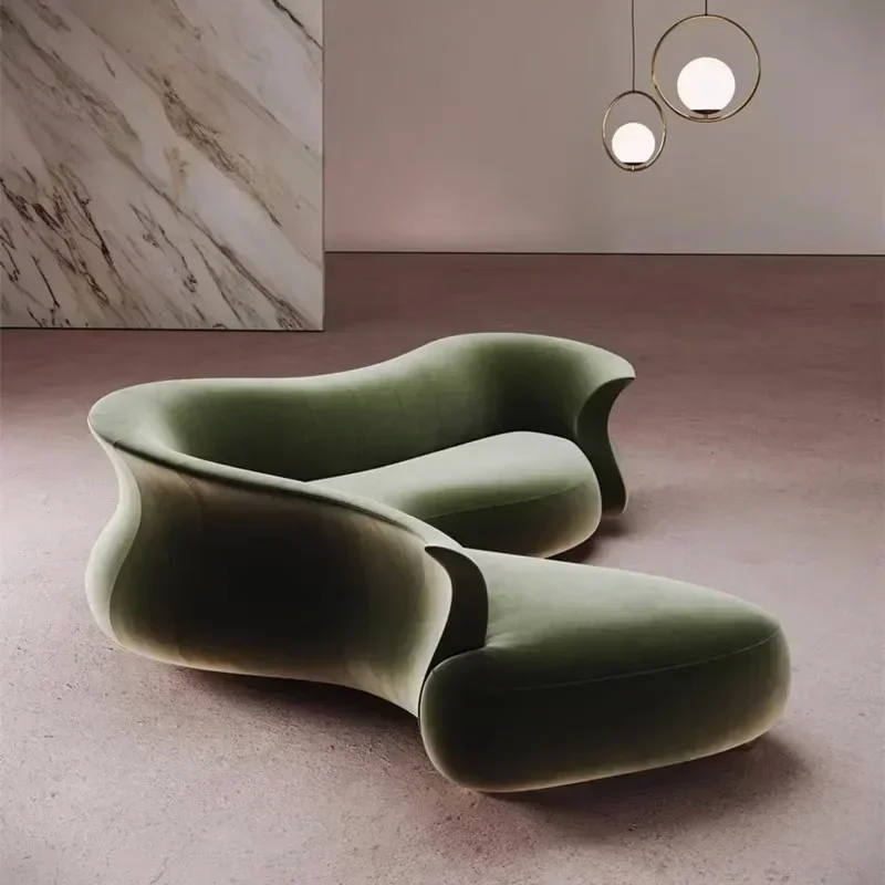 Master Personality Art Ear Sofa Hotel Villa Lobby Curved Shaped Reception Leisure Sofa