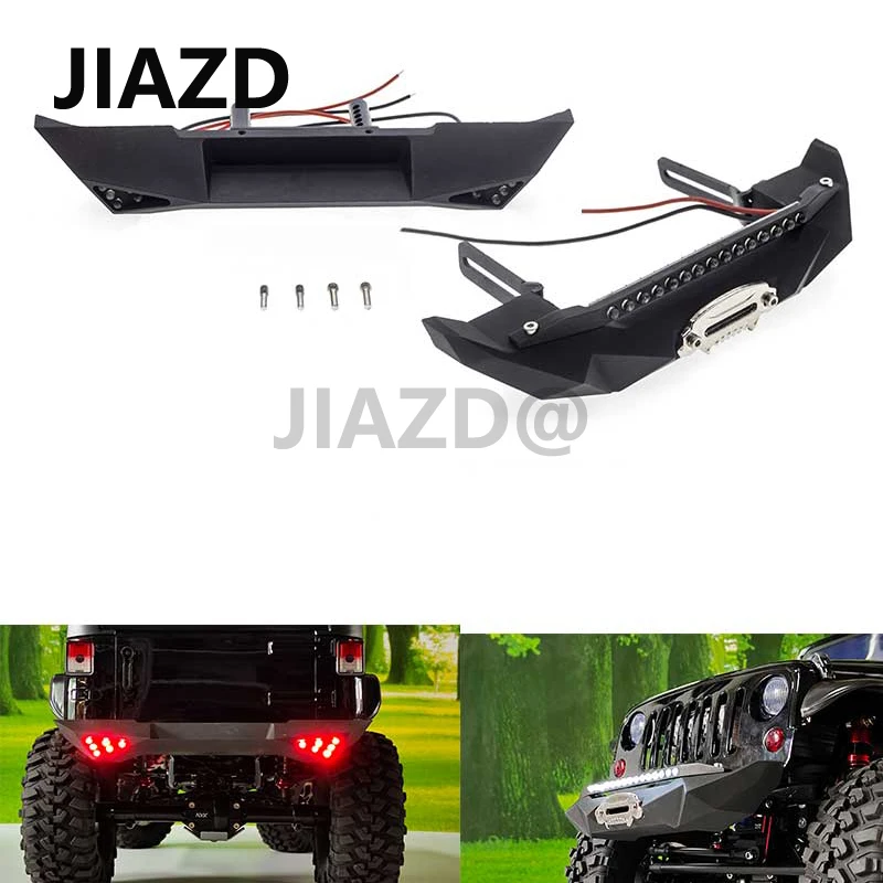 

Metal Front and Rear Anti-collision Bumper for SCX10 90046 Climbing Wrangler Blade Front Bumper with Front Bumper