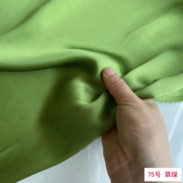 122 Solid Color natural real Silk Satin Fabric, 16mm MulberrySilk for Qipao Lining, Dresses, and Shirts