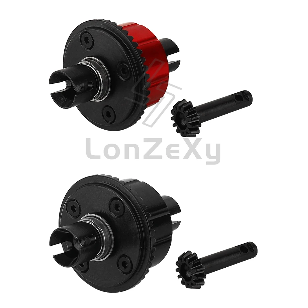 Meccanismo differenziale ingranaggi in metallo 43T/11T con copertura in lega di alluminio per Losi LMT 1/8 RC Monster Truck upgrade Parts