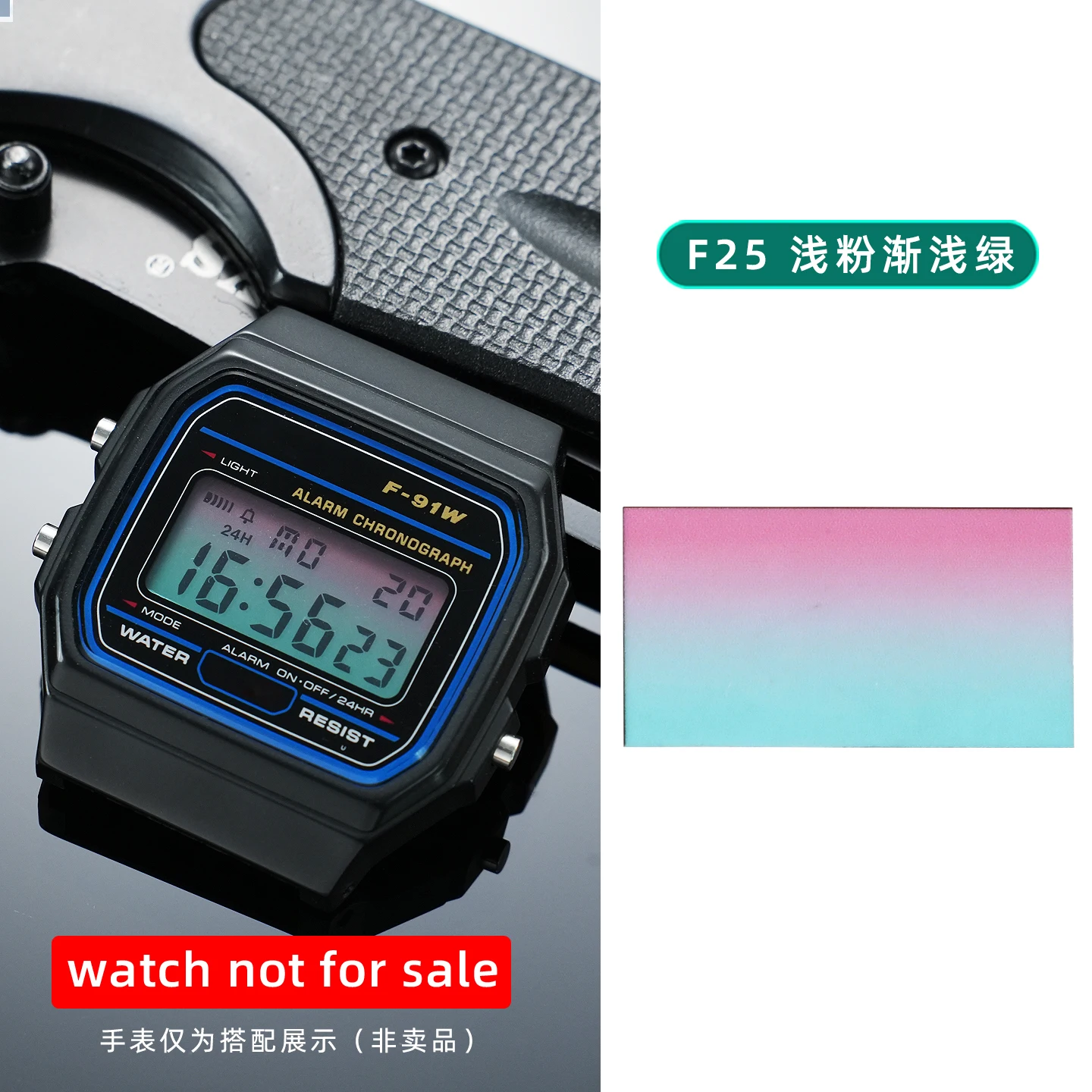 28 verschiedene Farbfolien für Display-Bildschirme, DIY-Aufkleber im Ins-Stil, HD-Folienaufkleber für Casio F91 A158 A159 A168 F105 – Detail 30