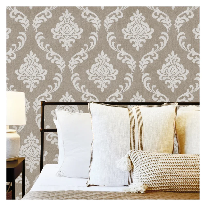 

Large Damask Wall Stencils for Painting Pattern Seamless Allover Template for Vintage Reusable Baroque Bedroom DIY Home Decor