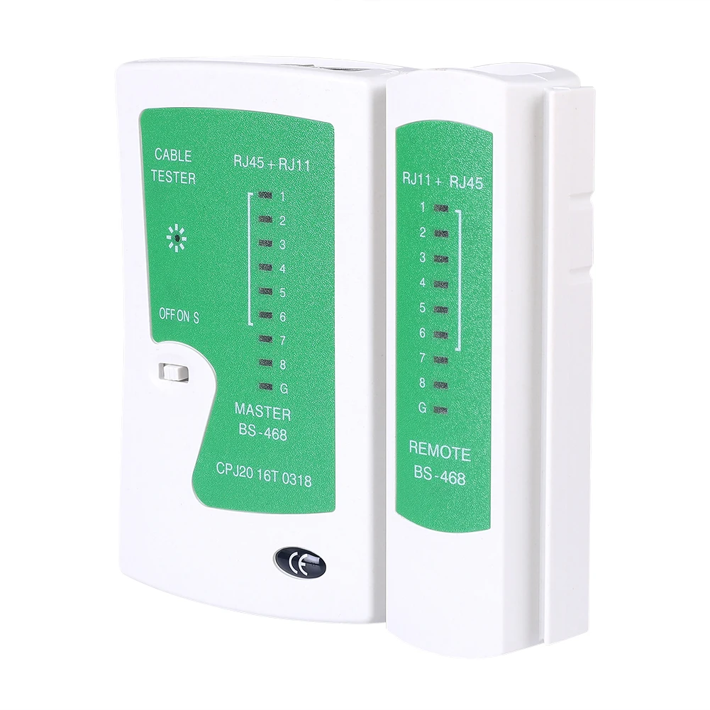 كاشف سلك شبكات خط إيثرنت جهاز اختبار كابل الشبكة المحمول جهاز اختبار كابل الشبكة RJ45 RJ11 LAN UTP