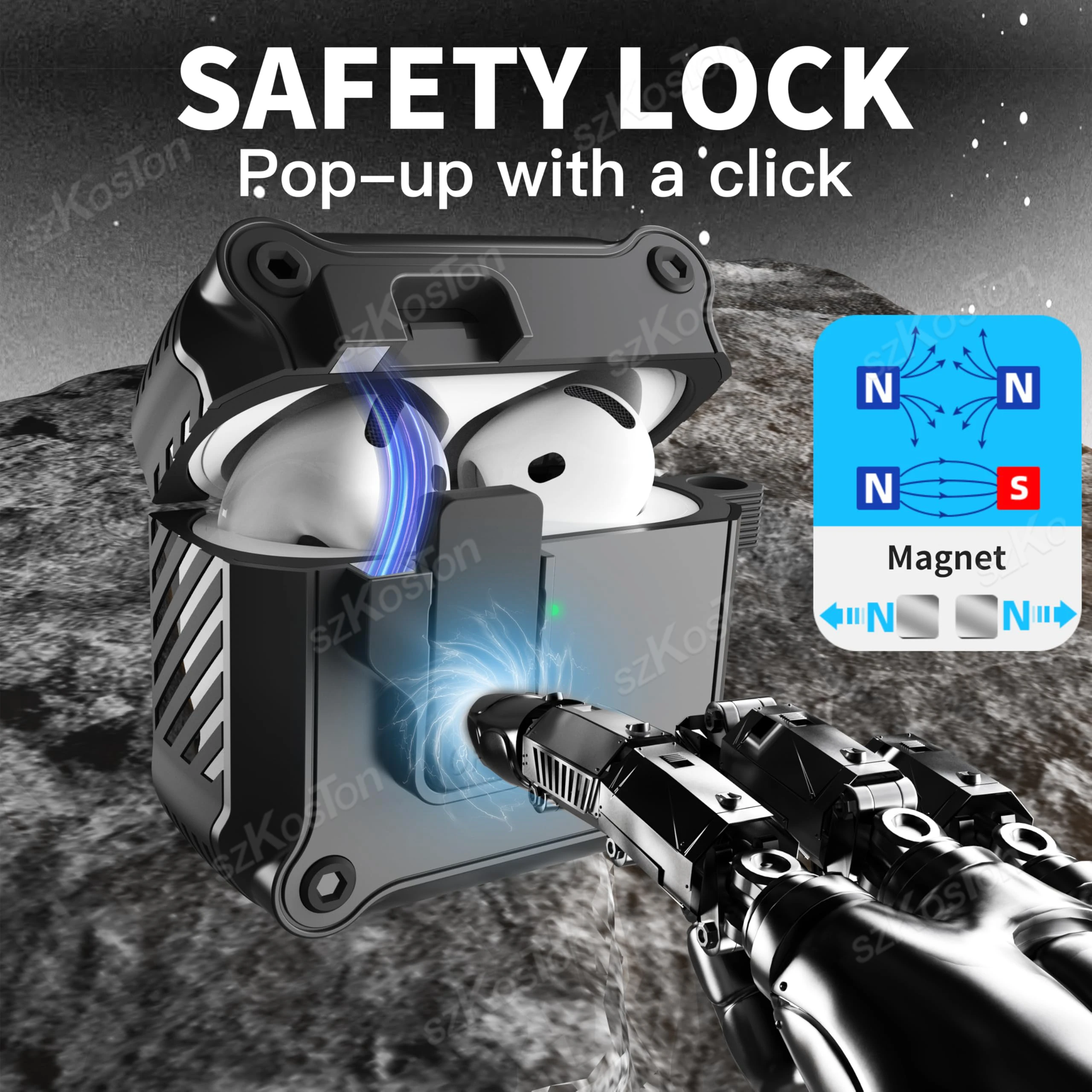 Casing AirPods 4, pelindung silikon anti syok dengan gantungan kunci untuk Apple Airpods 4th