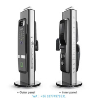 Door Lock With  Screen Fingerprint and PeepholeWiFi Remote Control Electronic 3D Face Recognition Smart