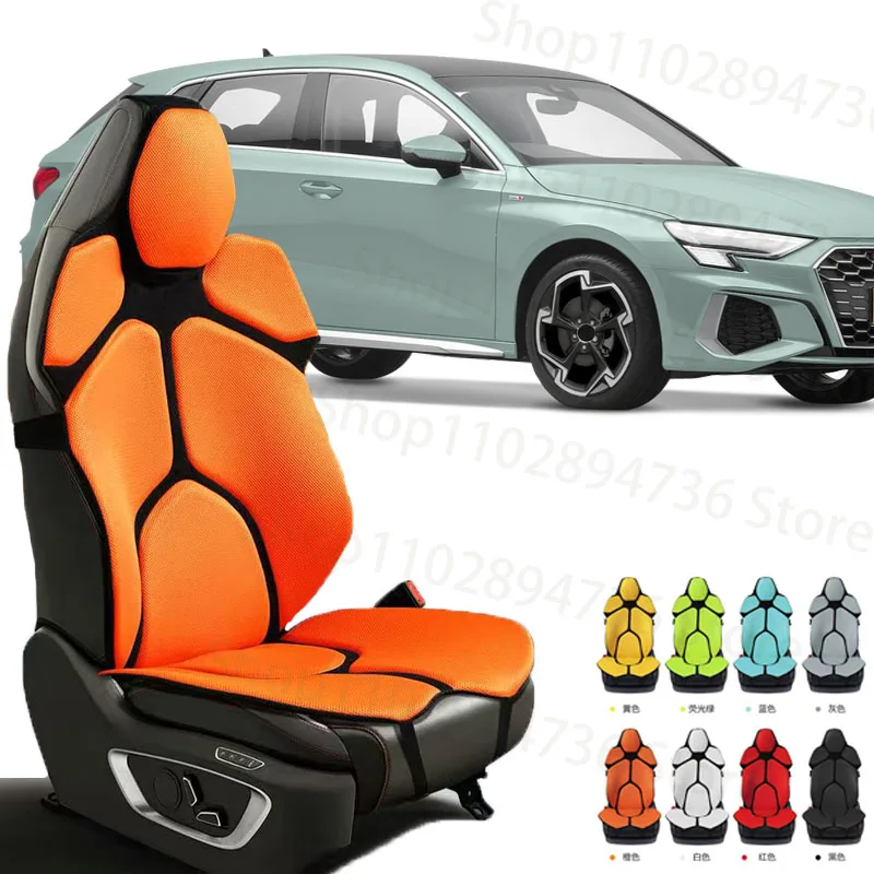 FOR AUDI A3 Cushion Car Seat Chair Back Mesh Lumbar Back Brace  Massage Back Pad Support Home Office