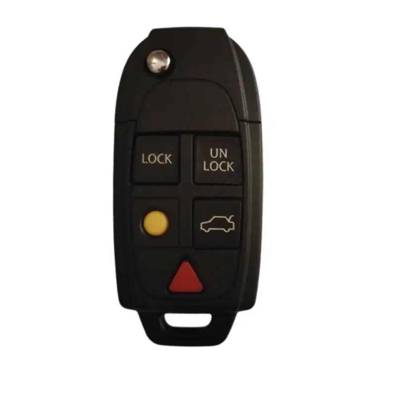 

Сменный новый необрезанный откидной чехол для дистанционного ключа, брелок с 5 кнопками для VOLVO S60 S80 V70 XC70 XC90