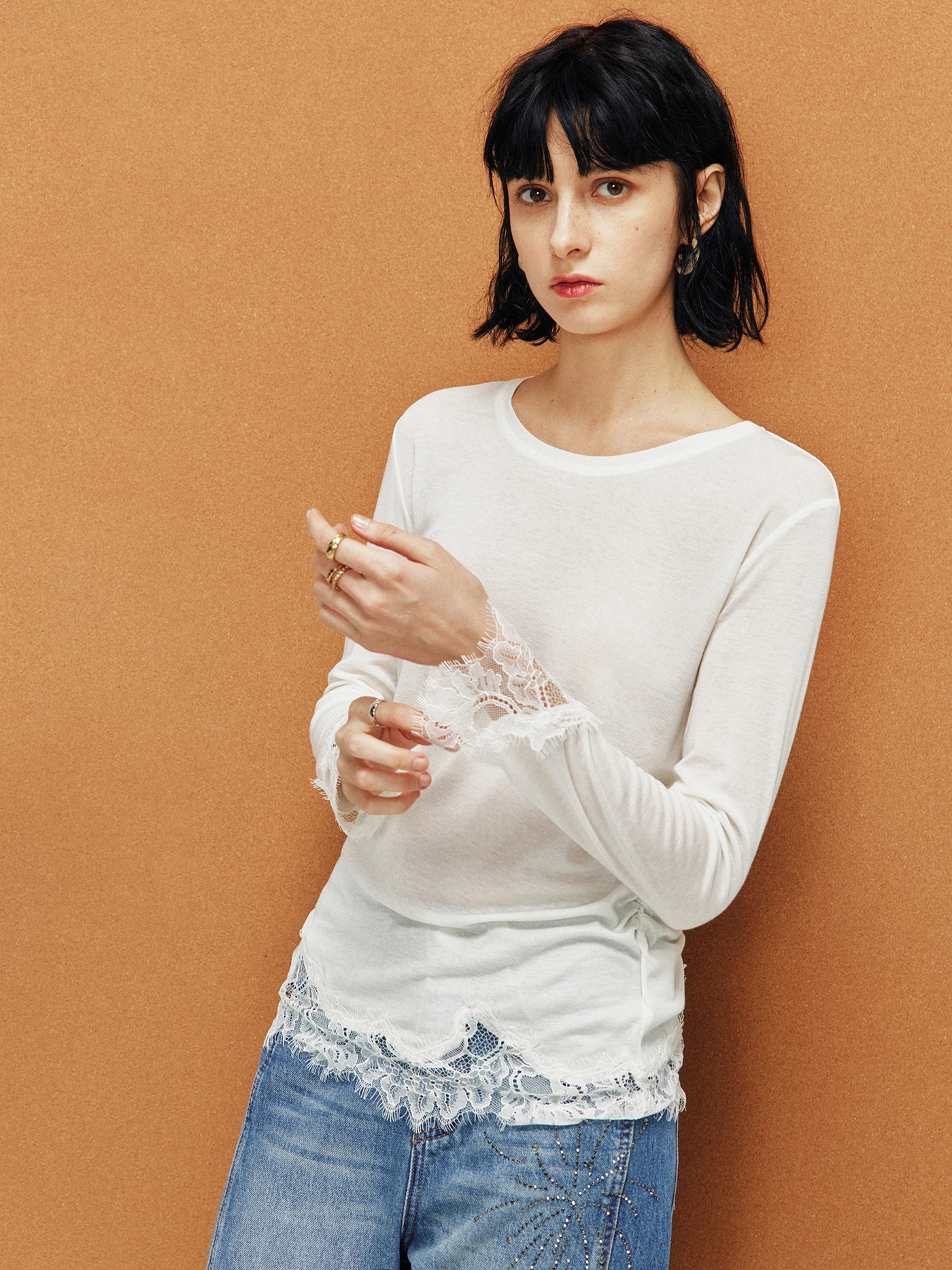 

Шерстяная вязаная кофта с длинным рукавом и круглым вырезом, с подвернутым низом, в повседневном стиле, облегающая, женская, удобная, дышащая