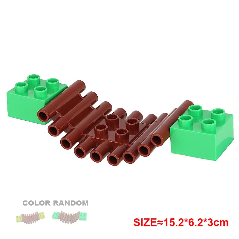 Big Building Blocks Parts Amusement Park Swings Slide Stairs playground rotate Pipeline Accessories Assembled Toys for Children