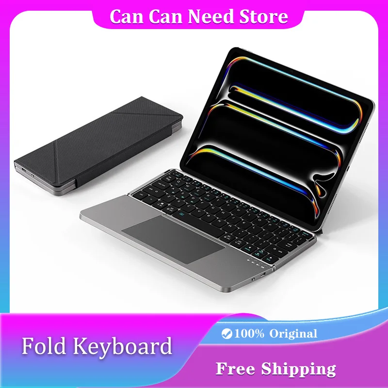 YIRF Fold Miaokong 磁気キーボード iPad用 ワイヤレスBluetoothタッチパッド ノートパソコン用ブラケット ポータブルキーボード
