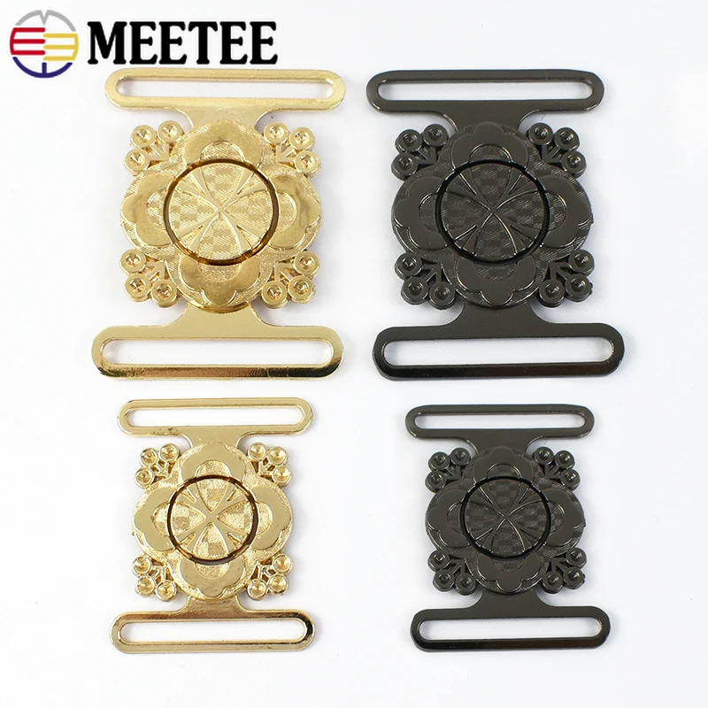 1-5Sets Meetee 30/40mm Metal Belt Buckle Retro Coat Windbreaker Belts Hasp Clothing Decor Button Replacement DIY Accessories