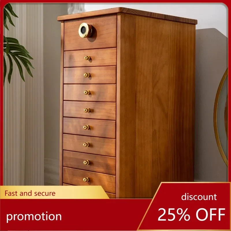 large capacity extra large solid wood jewelry box with lock wooden jewelry storage box jewelry box