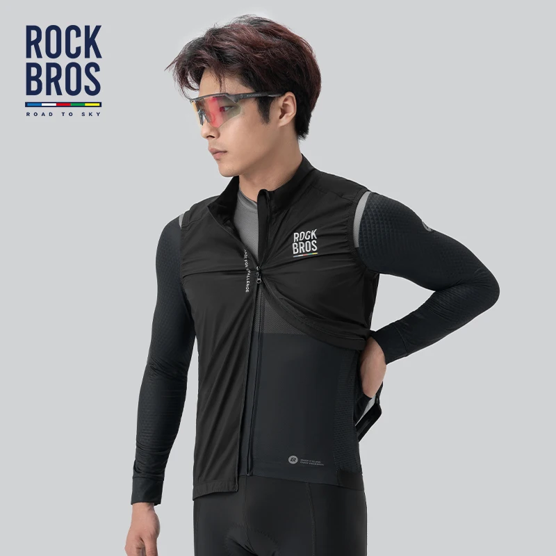 ROCKBROS ROAD TO SKY Spring Summer Cycling Vest Lightweight Breathable Sleeveless Jacket Quick Dry Vest Coat Cycling Clothing