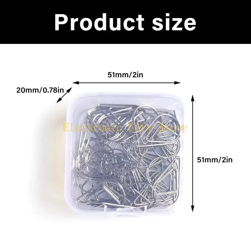 50 PCS Paper Clips décoratifs Bookmarks Paper Clip larme