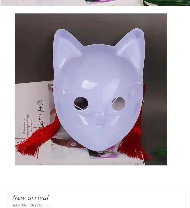 Anime japonés Demon Vossenmasker Cosplay, Sabito Makomo Tanjiro Dikker plástico diermaskers Halloween Feestkostuum